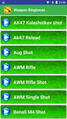 Weapon Ringtones android App screenshot 3